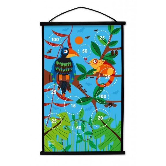 Darts kezdőkészlet Dzsungel, 38*60 cm 2 oldalas, Scratch Europe