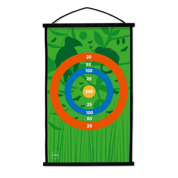 Darts kezdőkészlet Dzsungel, 38*60 cm 2 oldalas, Scratch Europe