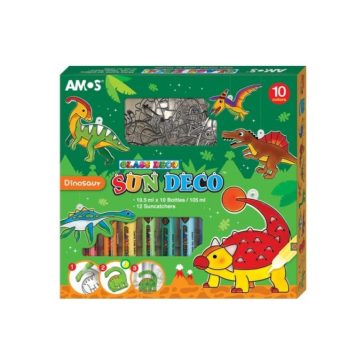 Üvegfestés- Dinoszaurusz- 12db sablon Amos
