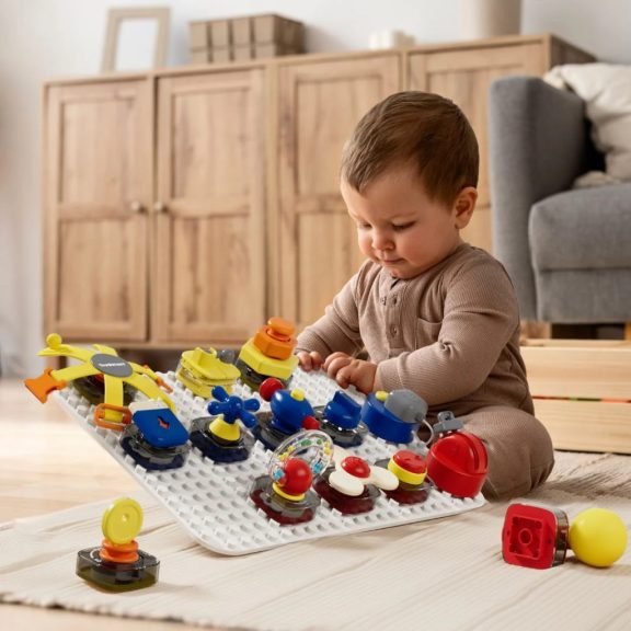 Montessori fejlesztőjáték - kapcsoló tábla felfedező készlet és matatófal TOPBRIGHT