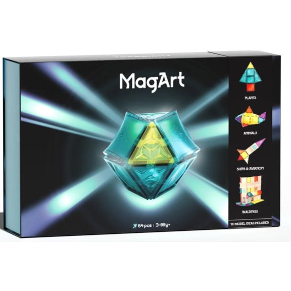 MagArt mágneses építőkészlet 64 db-os TOPBRIGHT