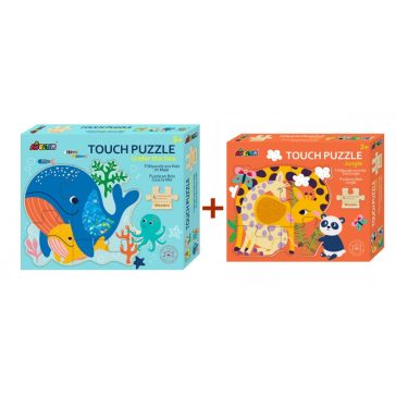   Tapintós puzzle csomag- Tenger állatai- Vadonélő állatok