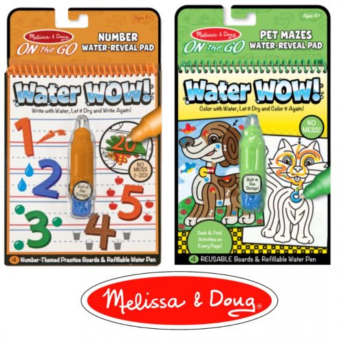 Melissa&Doug kreatív játék, rajzolás vízzel csomagajánlat: Számok és  Állatos útvesztő