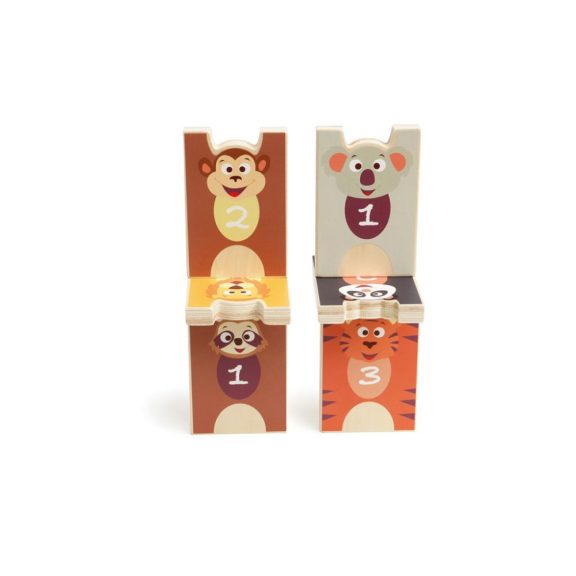 2 az 1-ben Toronyépítő és bowling játék, Állatok Scratch Europe